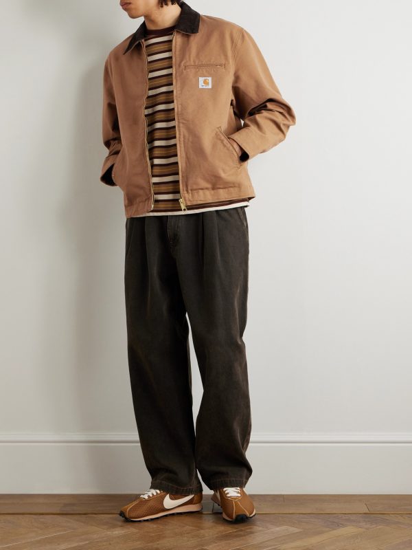 Detroit Corduroy-Trimmed Organic Cotton-Canvas Jacket - OU