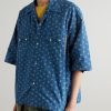 Camp-Collar Cotton-Dobby Shirt - FR