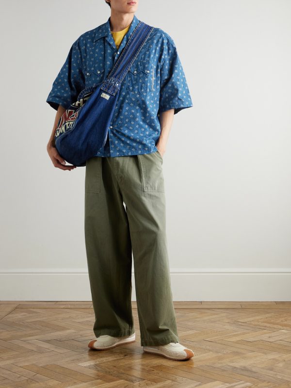 Camp-Collar Cotton-Dobby Shirt - OU