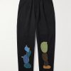 Nime Wide-Leg Appliquéd Cotton-Twill Trousers Nime Wide-Leg Appliquéd Cotton-Twill Trousers
