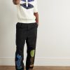 Nime Wide-Leg Appliquéd Cotton-Twill Trousers - OU Nime Wide-Leg Appliquéd Cotton-Twill Trousers - OU