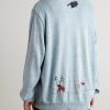 Embroidered Chambray and Cotton Cardigan - BK Embroidered Chambray and Cotton Cardigan - BK