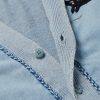 Embroidered Chambray and Cotton Cardigan - CU Embroidered Chambray and Cotton Cardigan - CU