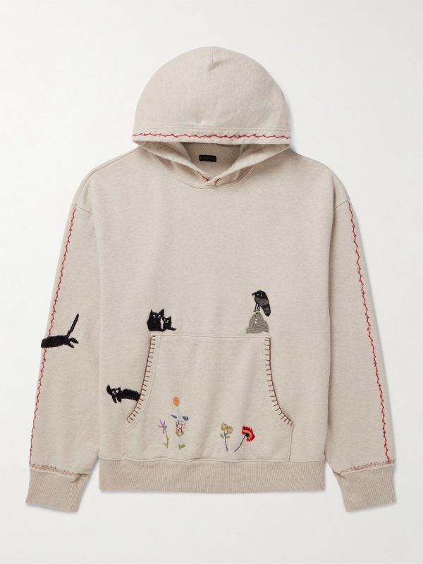 Embroidered Cotton-Jersey Hoodie Embroidered Cotton-Jersey Hoodie