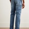 Monkey CISCO Straight-Leg Distressed Embroidered Jeans - BK