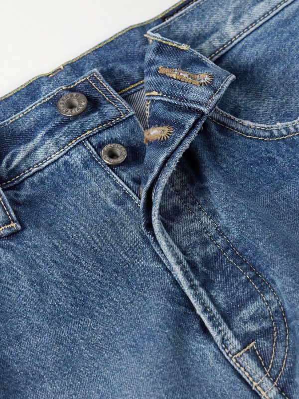 Monkey CISCO Straight-Leg Distressed Embroidered Jeans - E1
