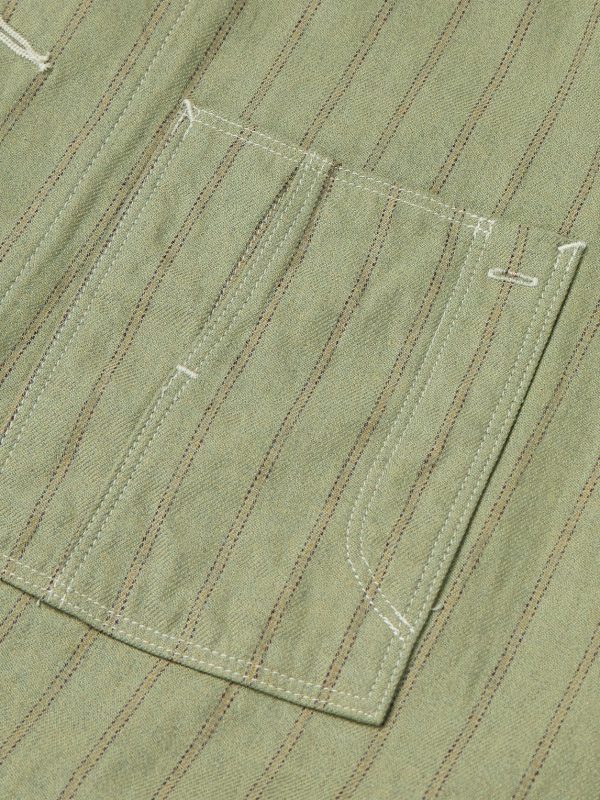 Gibson Striped Linen and Cotton-Blend Overshirt - E1 Gibson Striped Linen and Cotton-Blend Overshirt - E1