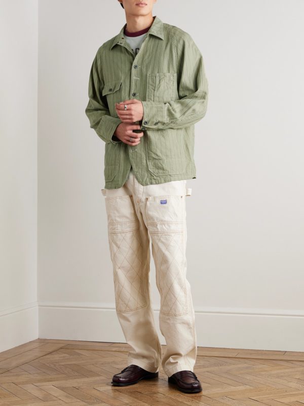Gibson Striped Linen and Cotton-Blend Overshirt - OU Gibson Striped Linen and Cotton-Blend Overshirt - OU