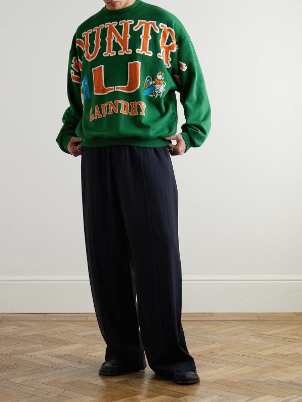 Printed Cotton-Jersey Sweatshirt - OU