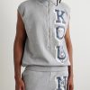KO.U Printed Cotton-Jersey Half-Zip Gilet - FR KO.U Printed Cotton-Jersey Half-Zip Gilet - FR