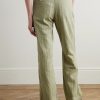 Gibson Straight-Leg Striped Linen and Cotton-Blend Twill Trousers - BK Gibson Straight-Leg Striped Linen and Cotton-Blend Twill Trousers - BK