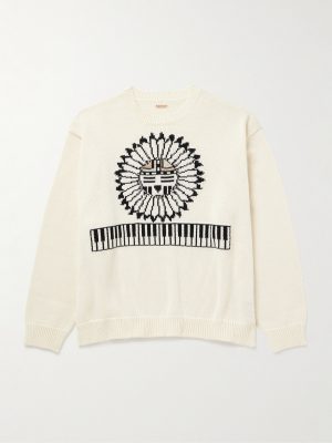 Cotton-Blend Jacquard Sweater Cotton-Blend Jacquard Sweater