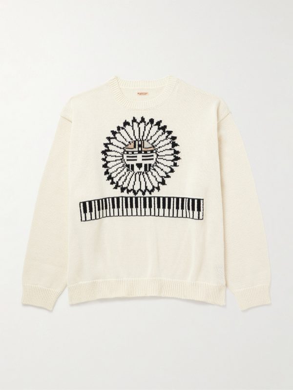 Cotton-Blend Jacquard Sweater Cotton-Blend Jacquard Sweater