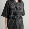 Embroidered Felt-Trimmed Cotton and Wool-Blend Shirt - FR