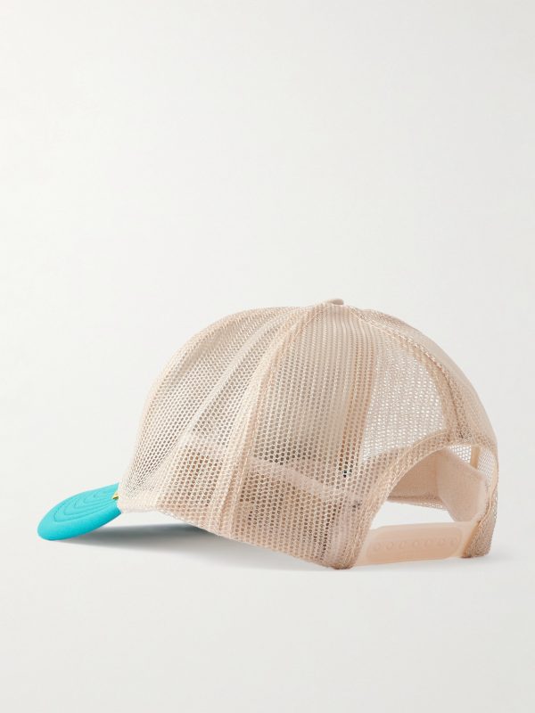 Life Kapriccio Mesh-Trimmed Printed Scuba Trucker Cap - BK Life Kapriccio Mesh-Trimmed Printed Scuba Trucker Cap - BK