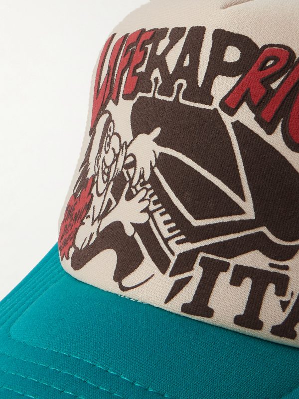 Life Kapriccio Mesh-Trimmed Printed Scuba Trucker Cap - CU Life Kapriccio Mesh-Trimmed Printed Scuba Trucker Cap - CU
