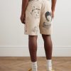 Memorial Paint Straight-Leg Printed Cotton-Corduroy Shorts - BK Memorial Paint Straight-Leg Printed Cotton-Corduroy Shorts - BK