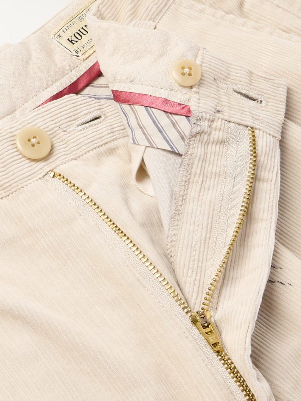 Memorial Paint Straight-Leg Printed Cotton-Corduroy Shorts - E1 Memorial Paint Straight-Leg Printed Cotton-Corduroy Shorts - E1