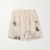 Memorial Paint Straight-Leg Printed Cotton-Corduroy Shorts Memorial Paint Straight-Leg Printed Cotton-Corduroy Shorts