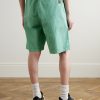 Easy Wide-Leg Belted Cotton-Twill Shorts - BK Easy Wide-Leg Belted Cotton-Twill Shorts - BK