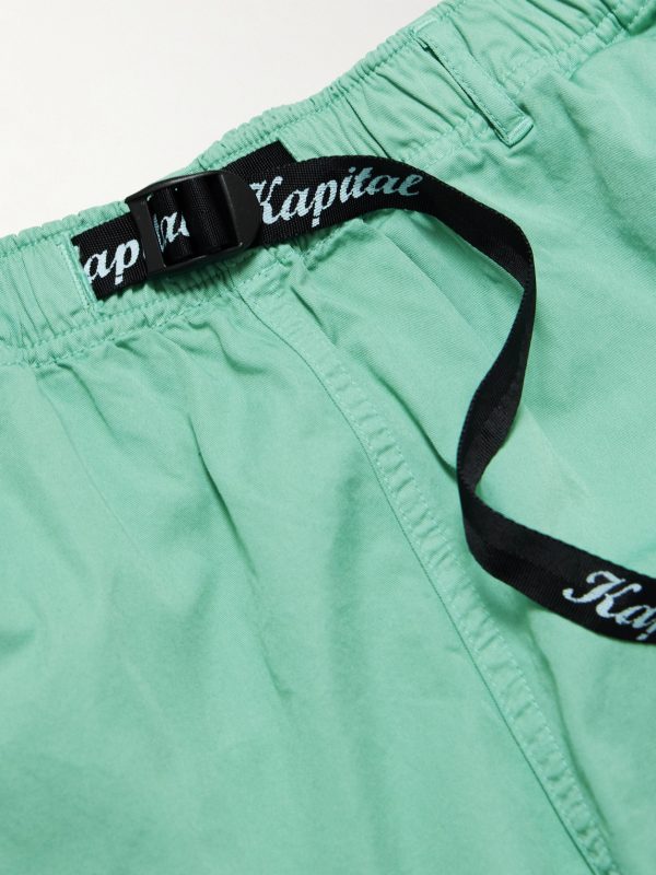 Easy Wide-Leg Belted Cotton-Twill Shorts - CU Easy Wide-Leg Belted Cotton-Twill Shorts - CU
