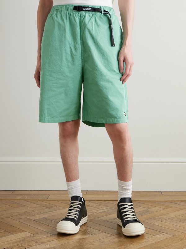 Easy Wide-Leg Belted Cotton-Twill Shorts - FR Easy Wide-Leg Belted Cotton-Twill Shorts - FR