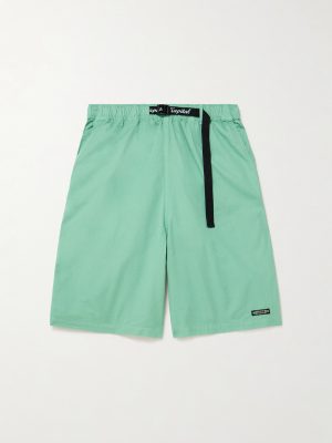 Easy Wide-Leg Belted Cotton-Twill Shorts Easy Wide-Leg Belted Cotton-Twill Shorts