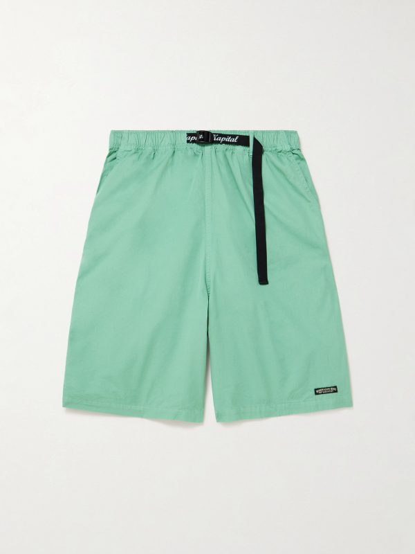 Easy Wide-Leg Belted Cotton-Twill Shorts Easy Wide-Leg Belted Cotton-Twill Shorts