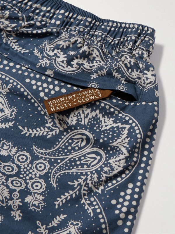 Straight-Leg Belted Bandana-Print Patchwork Cotton-Twill Shorts - CU