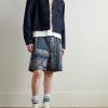 Straight-Leg Belted Bandana-Print Patchwork Cotton-Twill Shorts - OU