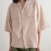 Camp-Collar Logo-Appliquéd Checked Cotton and Linen-Blend Seersucker Western Shirt - FR Camp-Collar Logo-Appliquéd Checked Cotton and Linen-Blend Seersucker Western Shirt - FR