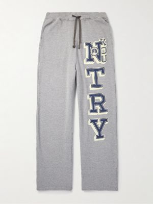 N.TRY Straight-Leg Printed Cotton-Jersey Sweatpants N.TRY Straight-Leg Printed Cotton-Jersey Sweatpants