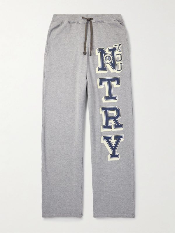 N.TRY Straight-Leg Printed Cotton-Jersey Sweatpants N.TRY Straight-Leg Printed Cotton-Jersey Sweatpants