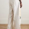 Fatigue Wide-Leg Patchwork Cotton-Twill Trousers - BK Fatigue Wide-Leg Patchwork Cotton-Twill Trousers - BK