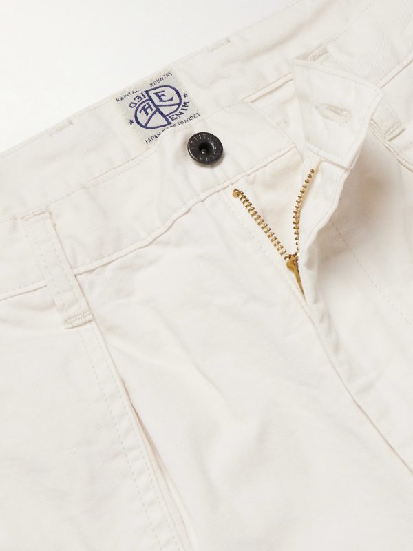 Fatigue Wide-Leg Patchwork Cotton-Twill Trousers - E1 Fatigue Wide-Leg Patchwork Cotton-Twill Trousers - E1