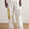 Fatigue Wide-Leg Patchwork Cotton-Twill Trousers - FR Fatigue Wide-Leg Patchwork Cotton-Twill Trousers - FR