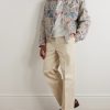Boro Distressed Patchwork Cotton and Linen-Blend Zip-Up Jacket - OU