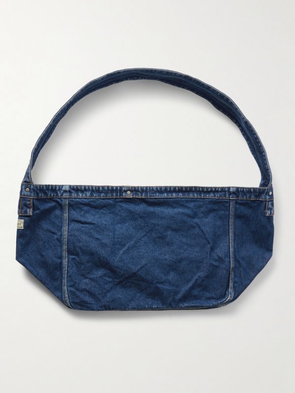Guiding Light Printed Denim Messenger Bag - BK Guiding Light Printed Denim Messenger Bag - BK