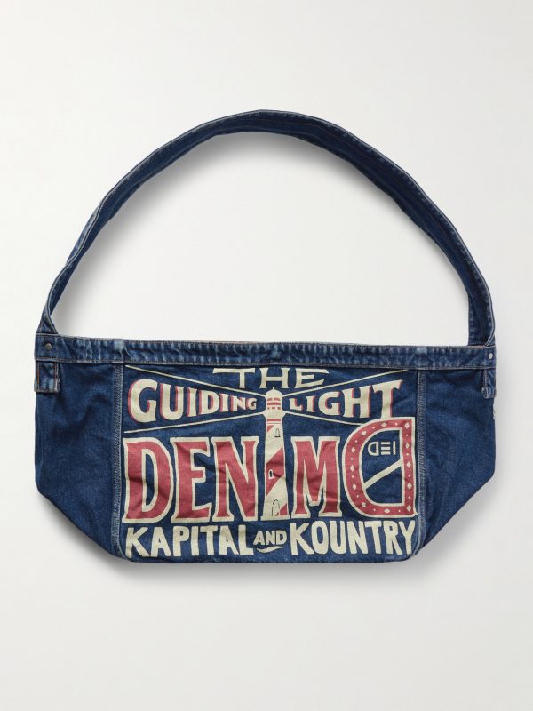 Guiding Light Printed Denim Messenger Bag Guiding Light Printed Denim Messenger Bag