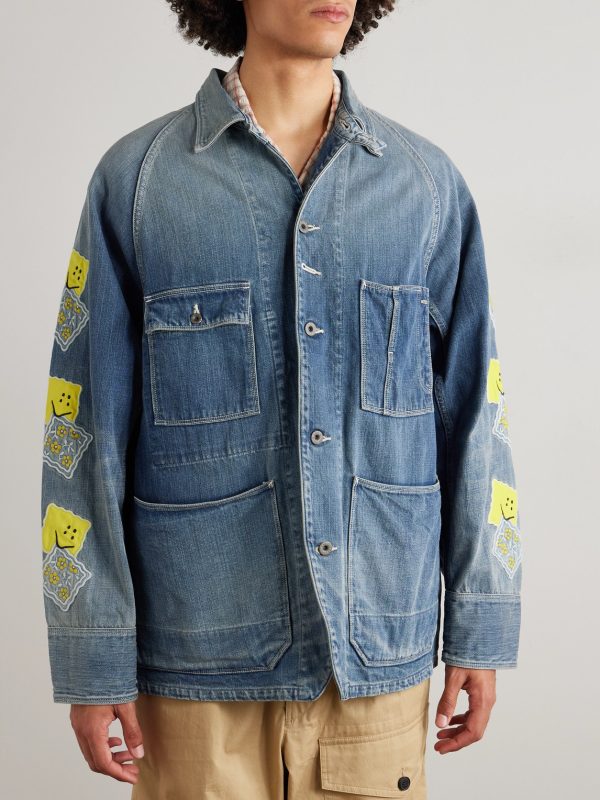 Cactus Appliquéd Denim Jacket - FR