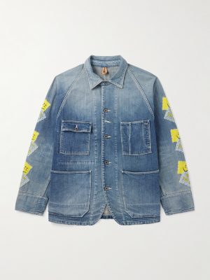 Cactus Appliquéd Denim Jacket