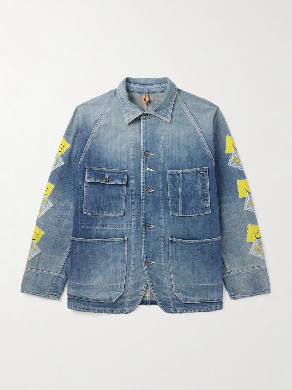 Cactus Appliquéd Denim Jacket