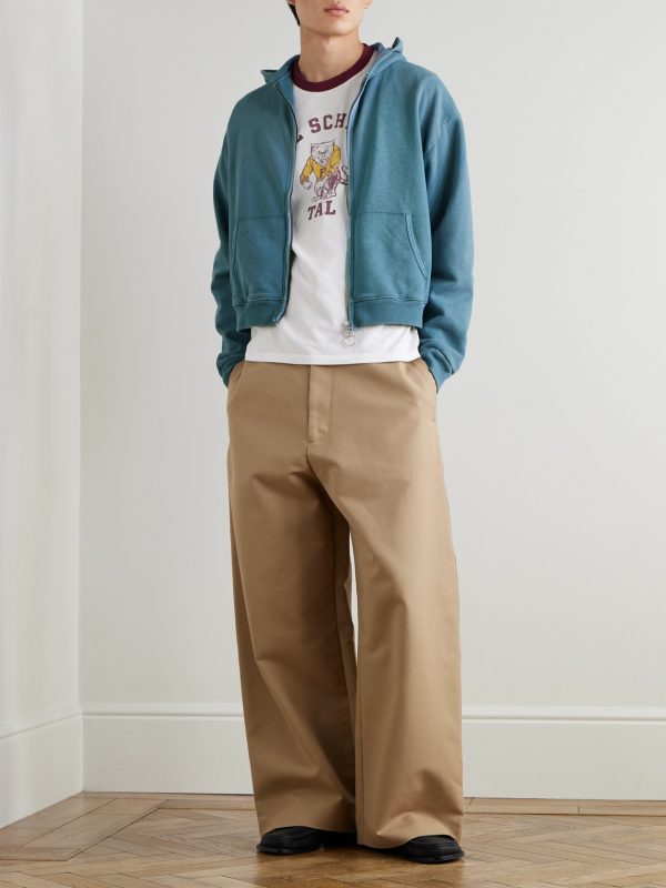 Garment-Dyed Cotton-Jersey Hoodie - OU