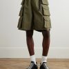 Cotton and Nylon-Blend Ripstop Drawstring Cargo Shorts - FR Cotton and Nylon-Blend Ripstop Drawstring Cargo Shorts - FR