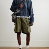 Cotton and Nylon-Blend Ripstop Drawstring Cargo Shorts - OU Cotton and Nylon-Blend Ripstop Drawstring Cargo Shorts - OU