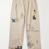 Ivy Wide-Leg Pleated Printed Cotton-Corduroy Trousers Ivy Wide-Leg Pleated Printed Cotton-Corduroy Trousers