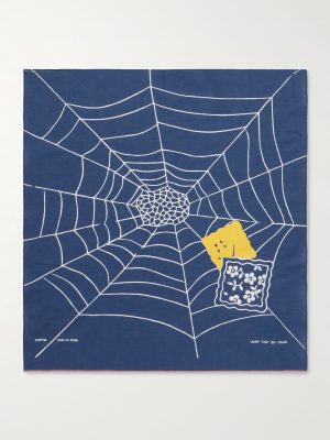 Fastcolor Printed Selvedge Cotton-Voile Bandana