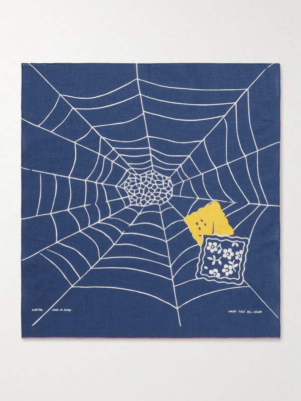 Fastcolor Printed Selvedge Cotton-Voile Bandana