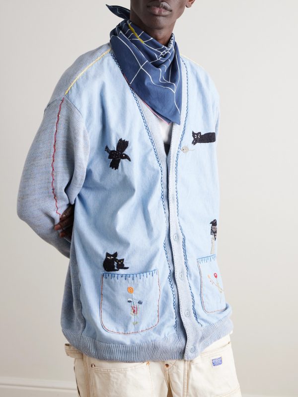 Fastcolor Printed Selvedge Cotton-Voile Bandana - OU