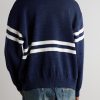 Peckish Rainbowy Ivy Appliquéd Striped Cotton Sweater - BK Peckish Rainbowy Ivy Appliquéd Striped Cotton Sweater - BK